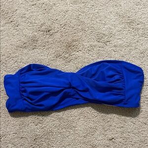 Blue Strapless Bandeau Top